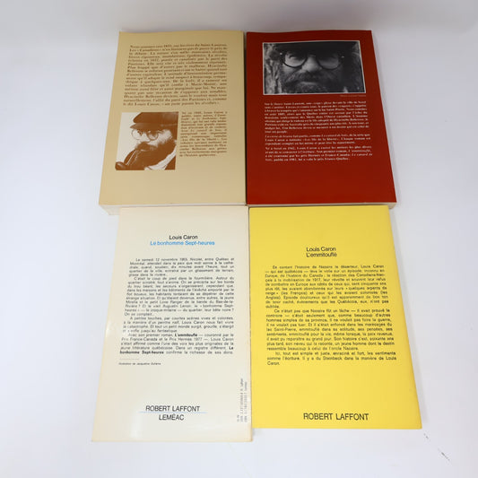 Louis Caron Lot 4 Livres L'Emmitouflé/Canard de Bois/Bonhomme Sept-Heure Roman