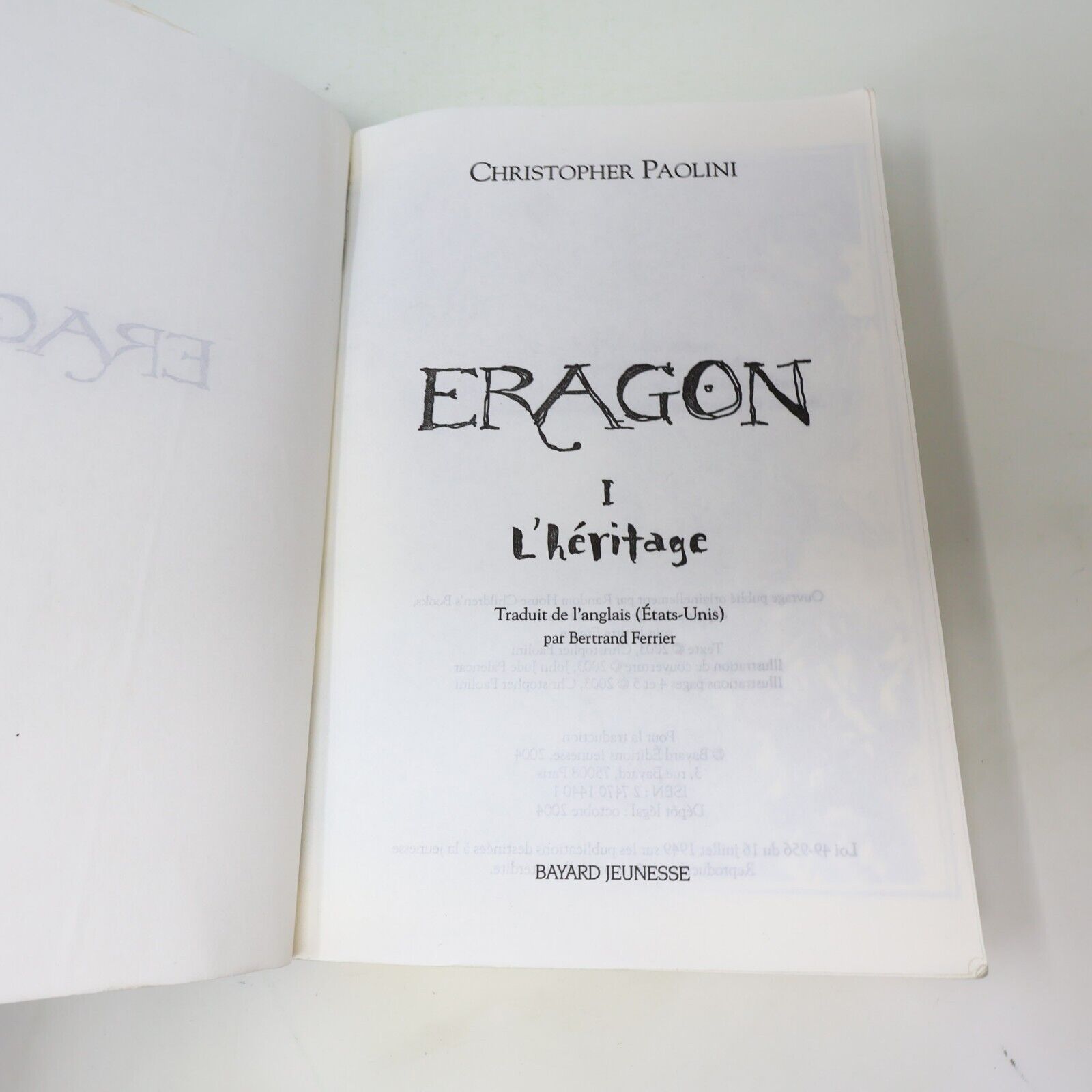 Eragon L'Héritage #1-4 Lot 4 Livres Inheritance Christopher Paolini Français PB