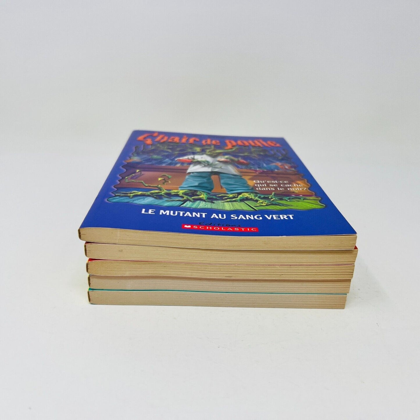 5x Chair de Poule Scholastic Goosebumps in French/Français R.L. Stine Lot Livres