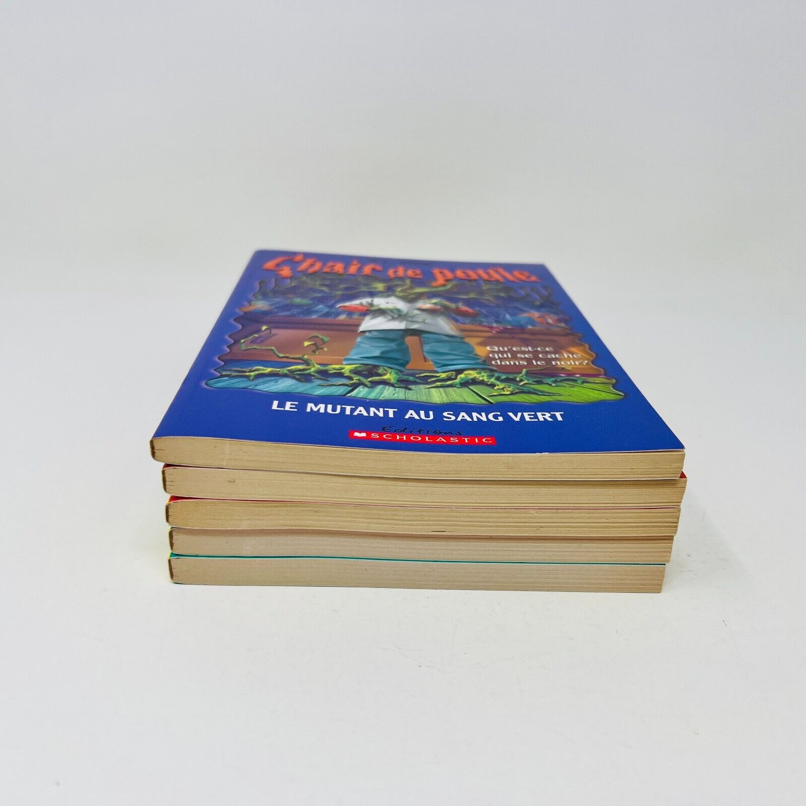 5x Chair de Poule Scholastic Goosebumps in French/Français R.L. Stine Lot Livres
