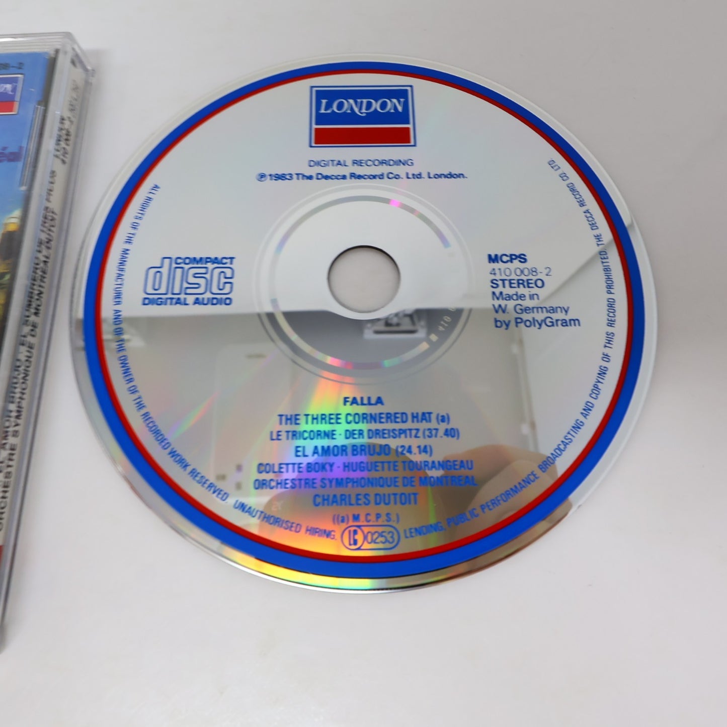 Manuel De Falla CD The Three Cornered Hat/El Amor Brujo Charles Dutoit/OSM/Boky