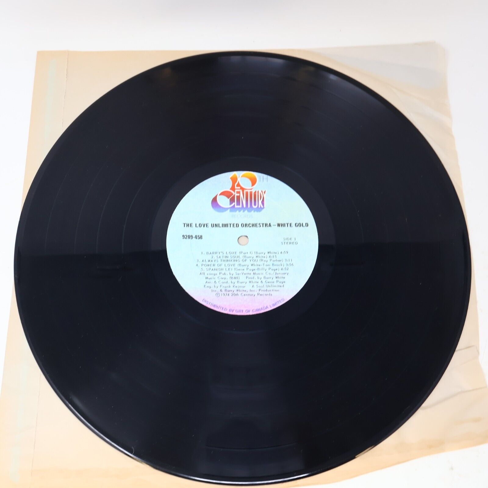 The Love Unlimited Orchestra White Gold LP Record 1974 9209-458 Barry White