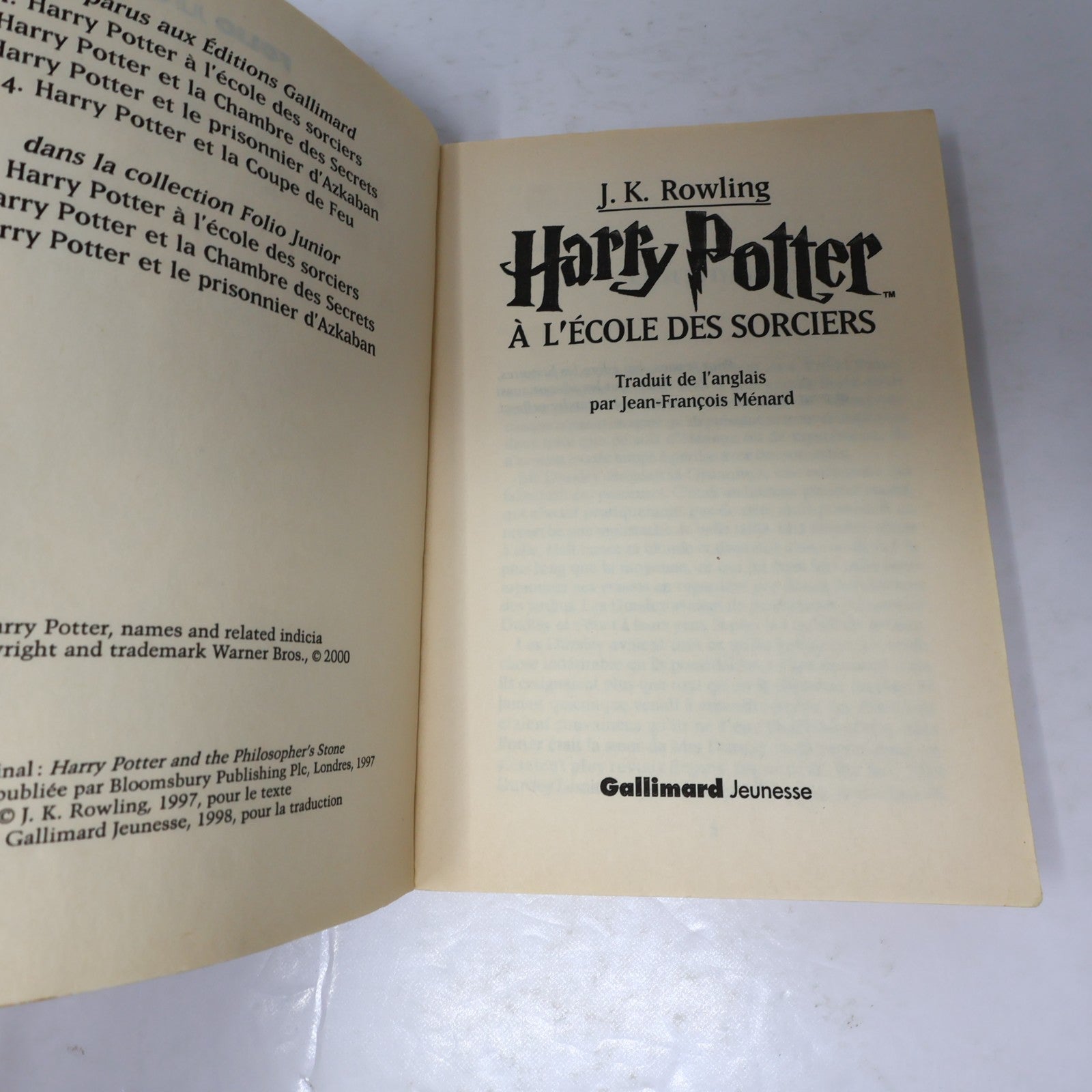 Harry Potter Coffret #1-3 École des Sorciers/Chambre des Secrets/Azkaban Rowling