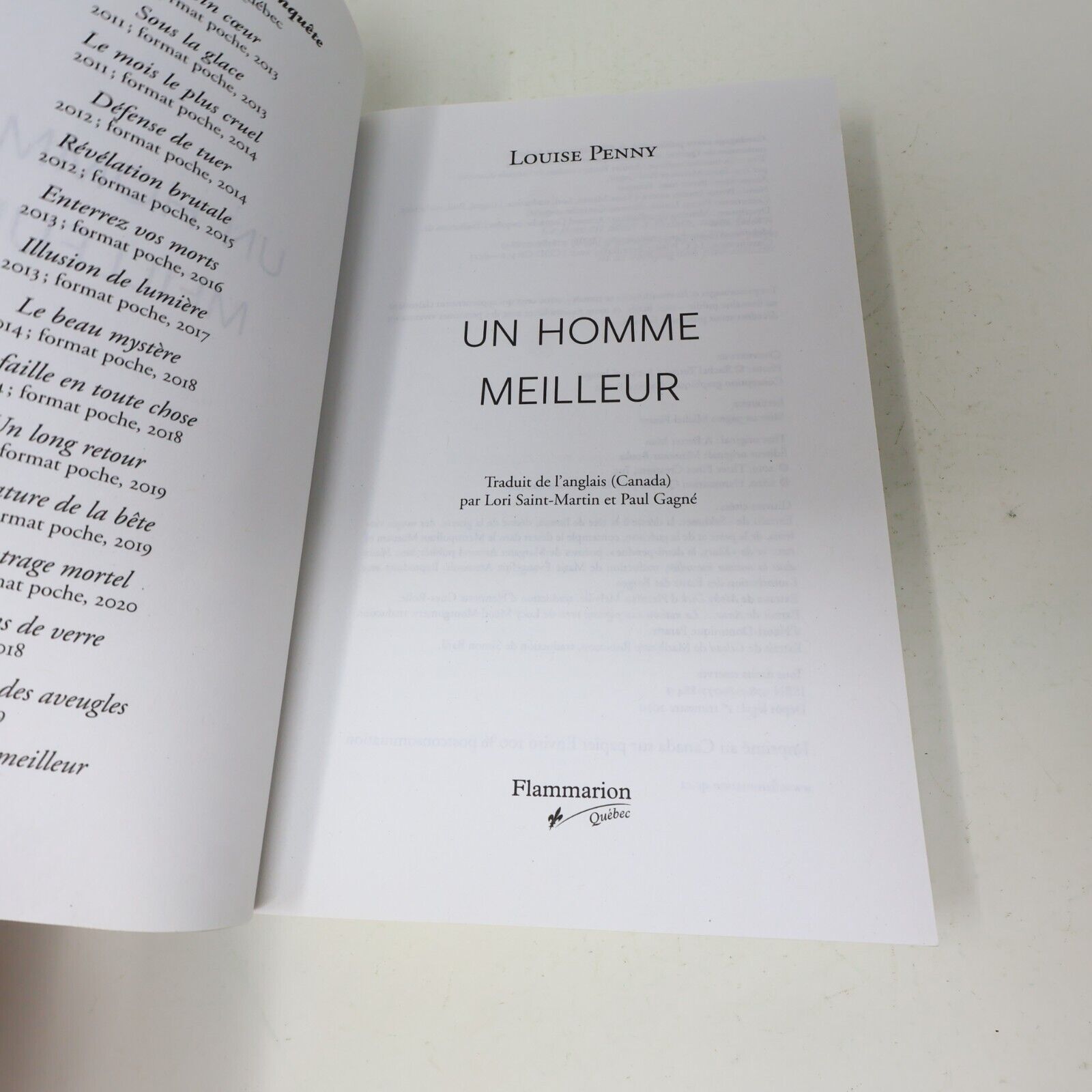 2020 Un Homme Meilleur Louise Penny Roman Policier Québec Armand Gamache Enquête