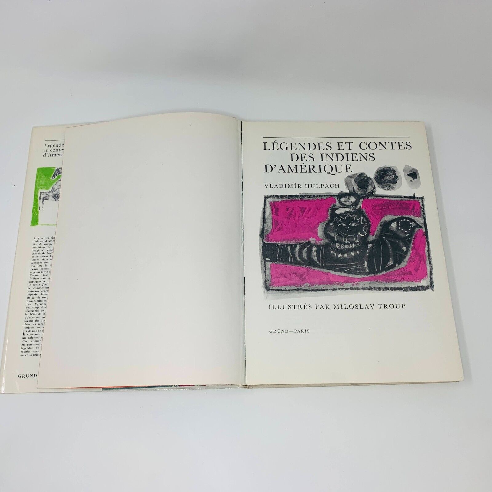 1980 Légendes et Contes des Indiens d'Amérique Grund Vladimir Hulpach Illustré