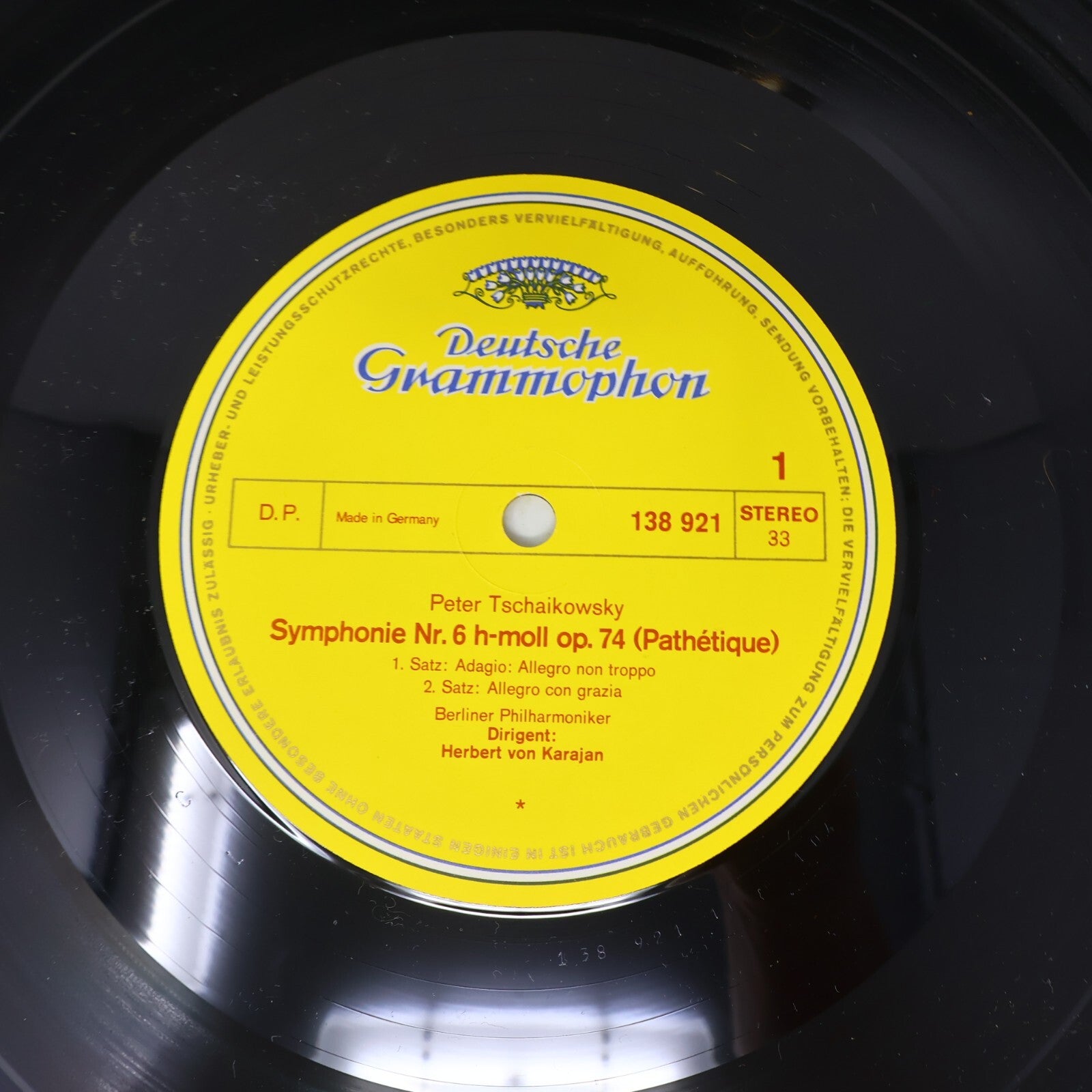 Tschaikowksy Symphonie Nr.6 h-moll Pathétique Herbert von Karajan Record 138 921