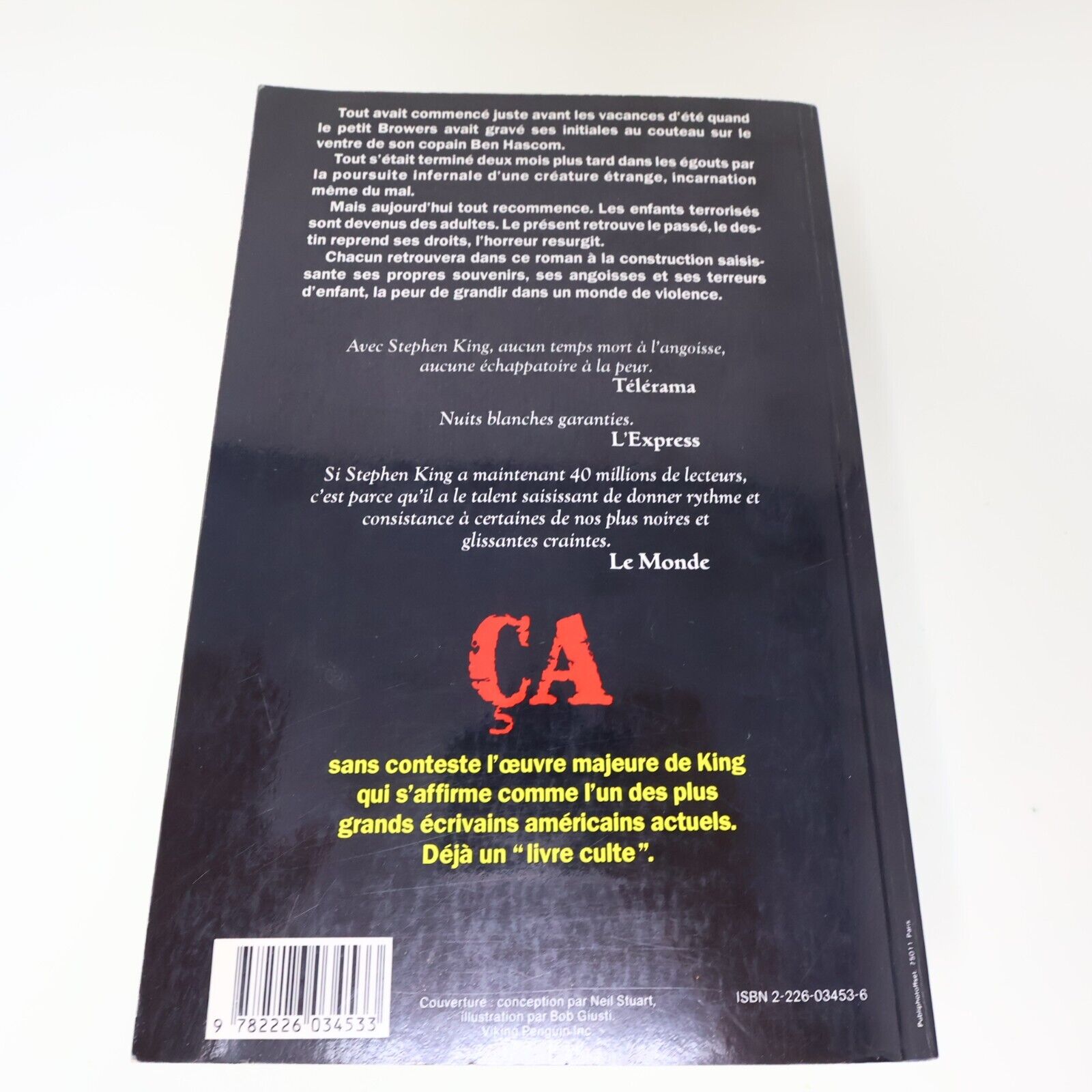 1988 Ça Tome 1 It Stephen King Paperback PB Albin Michel Clown Horreur Thriller