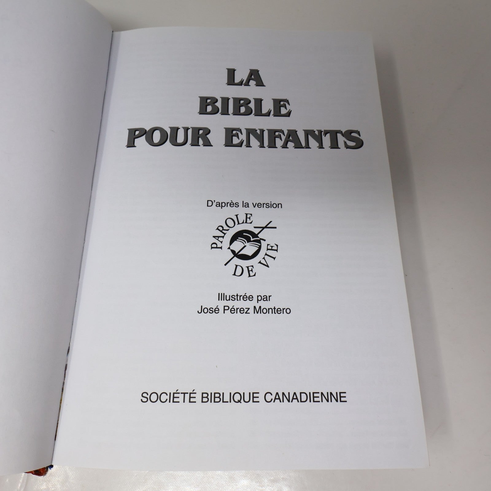 La Bible pour Enfants Société Biblique Française 2000 HC French Religion Livre