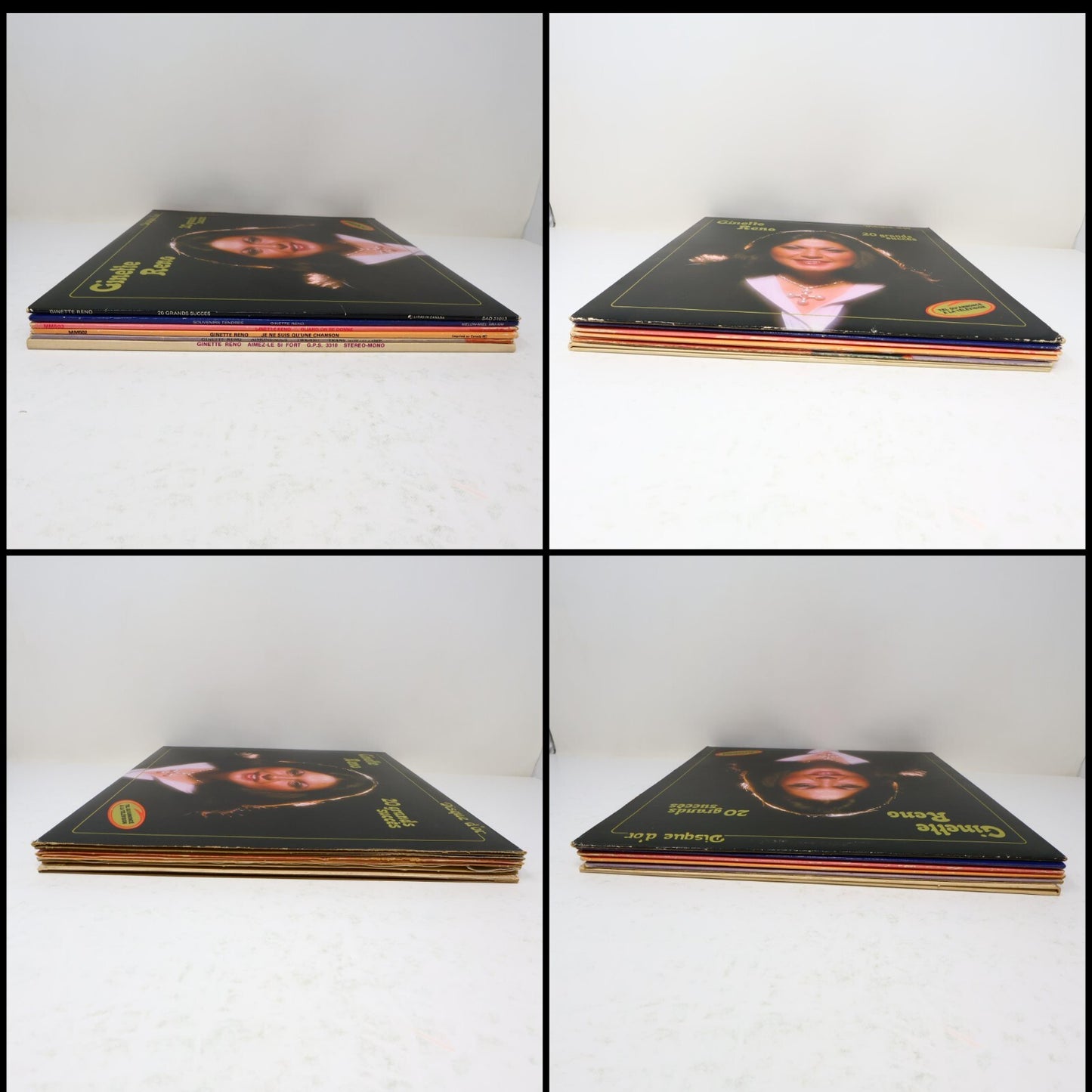 Ginette Reno Lot 6 Disques Record Aimons-nous/Quand On Se Donne/20 Grands Succès