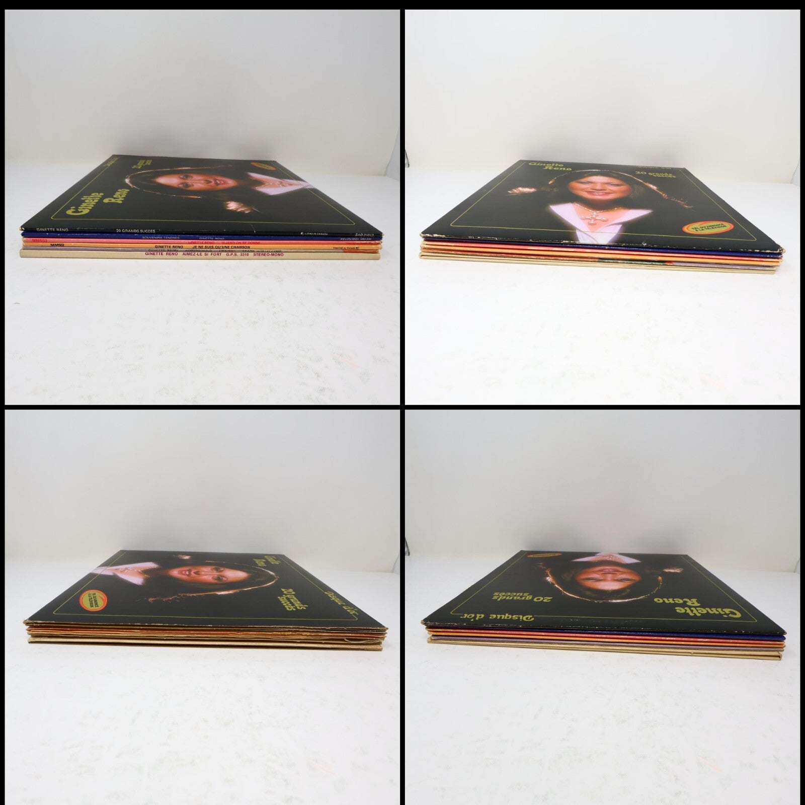 Ginette Reno Lot 6 Disques Record Aimons-nous/Quand On Se Donne/20 Grands Succès