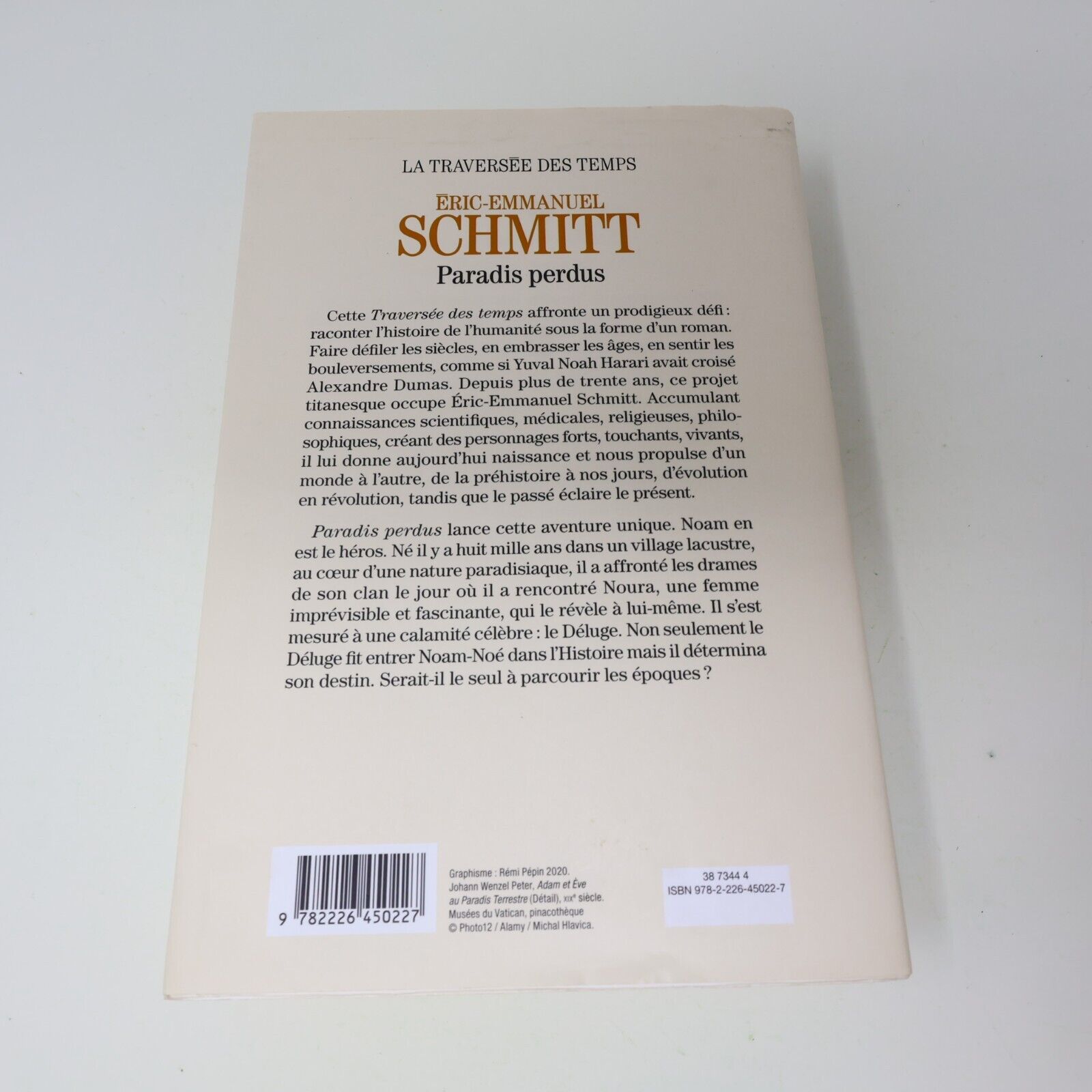 2021 Paradis Perdus Roman Éric-Emmanuel Schmitt La Traversée des Temps #1 Livre