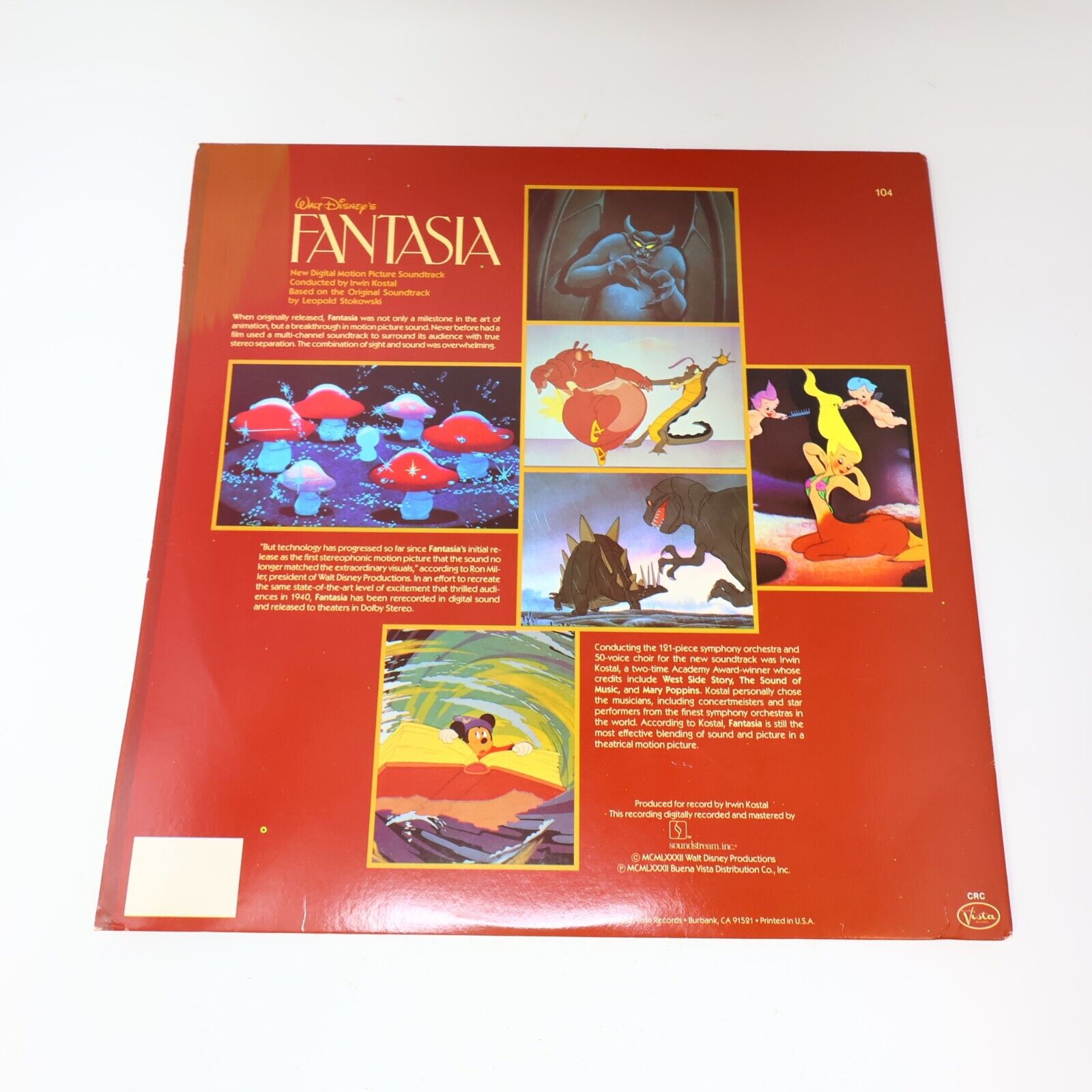 Irwin Kostal Walt Disney's Fantasia Motion Picture Soundtrack 2 LP Record V 104