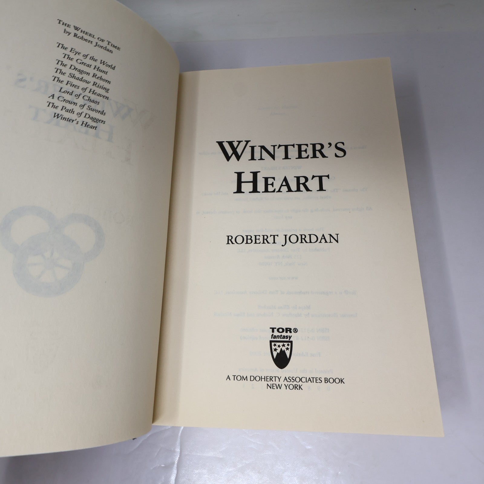 Winter's Heart Robert Jordan The Wheel of Time #9 TOR 2000 HC DJ 1st Print 2000s