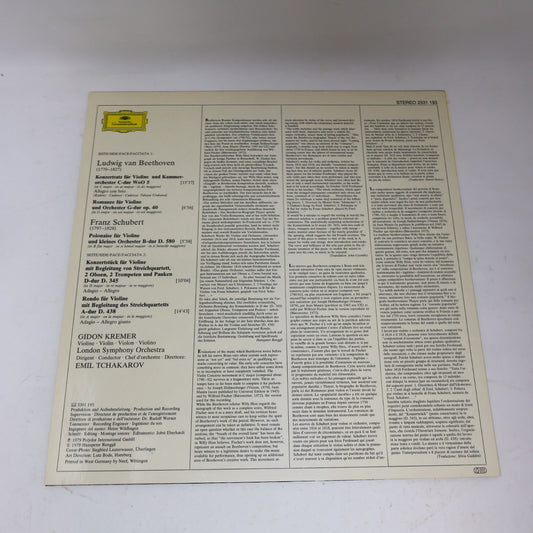 Gidon Kremer Musik Für Violine & Orchester Beethoven / Schubert Record  2531 193