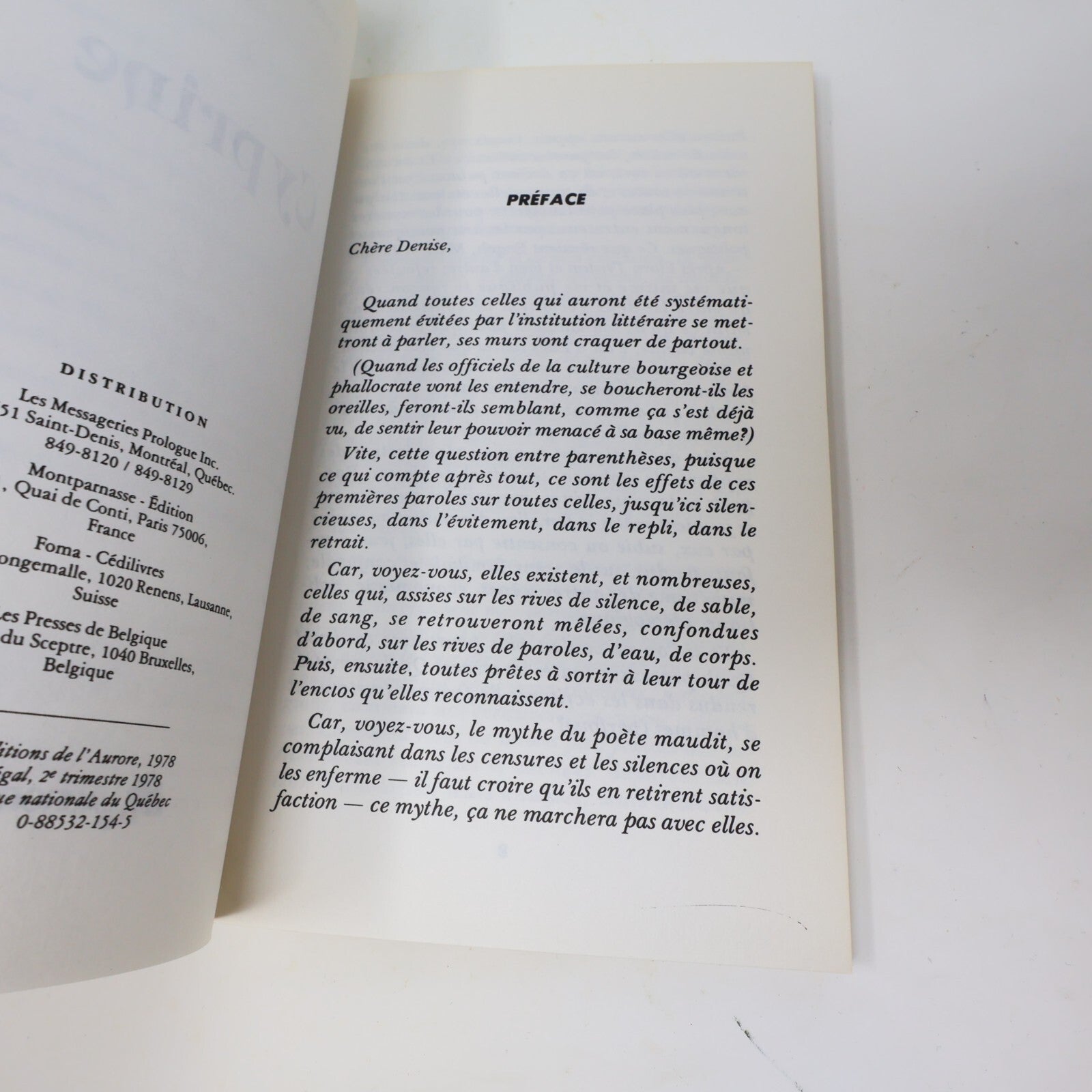 Denise Boucher Lot 3 Livres Cyprine/Retailles/Les Fées ont Soif Théâtre Poésie