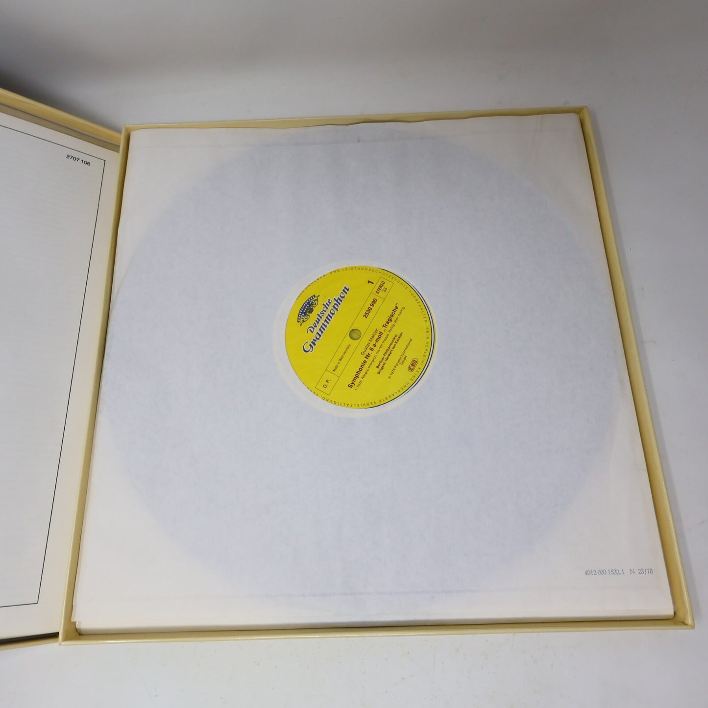 Herbert von Karajan Gustav Mahler Symphonie #6 Tragische 2x LP Record 2707 106