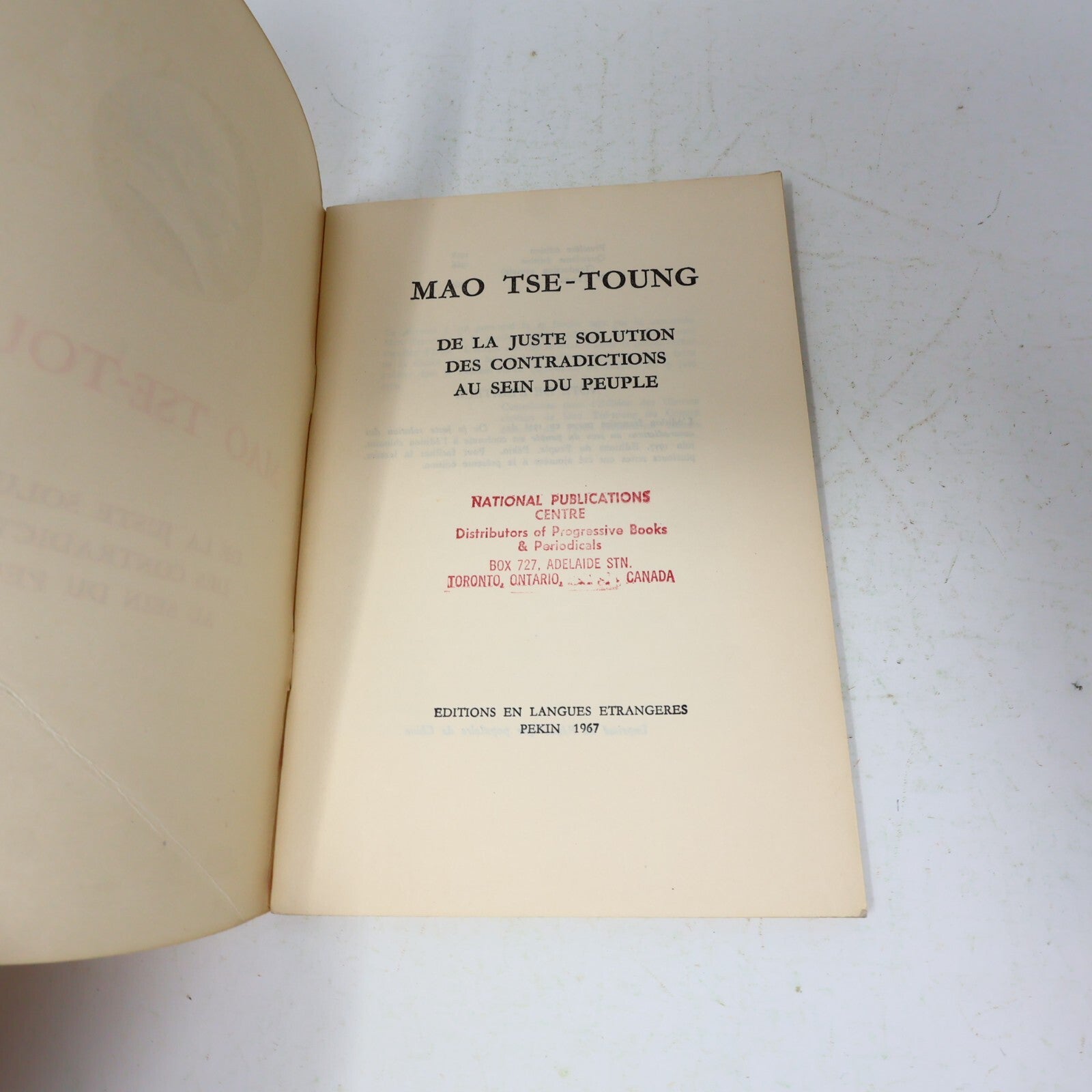 1967 Mao Tse-Toung De la Juste Solution des Contradictions au Sein du Peuple 60s