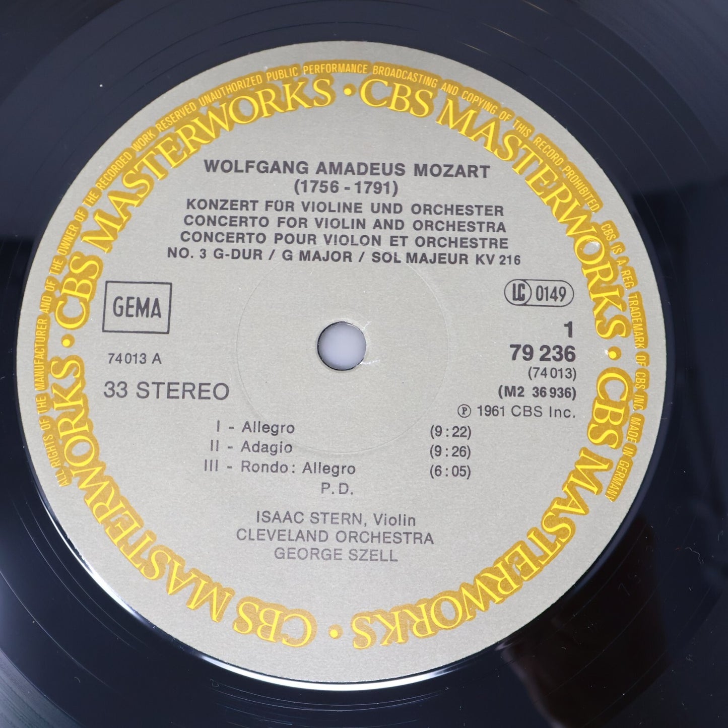 Isaac Stern Mozart Violin Concerti 3·4·5 1981 2x LP Record Vinyl Box Set 79236
