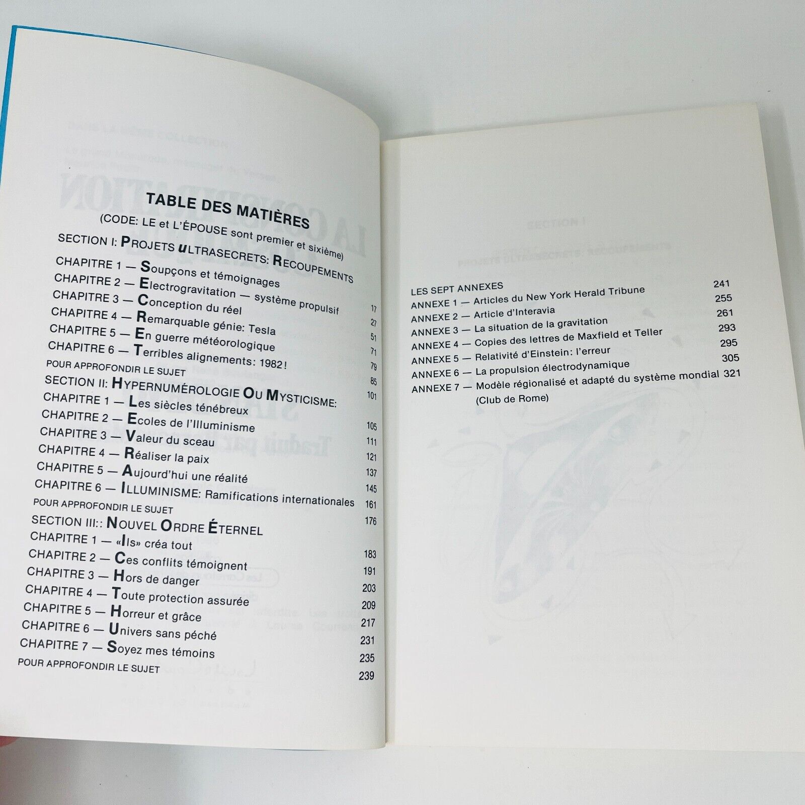 1986 La Conspiration Cosmique de Stan Deyo Livre Français Paranormal Ovnis Vtg