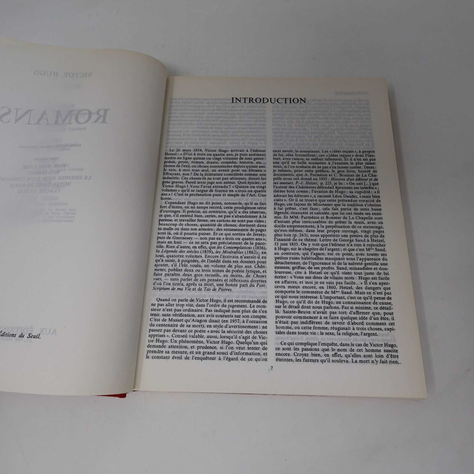1963 Victor Hugo Romans L'Intégrale #1-3 Lot 3 Livres Littérature Seuil French