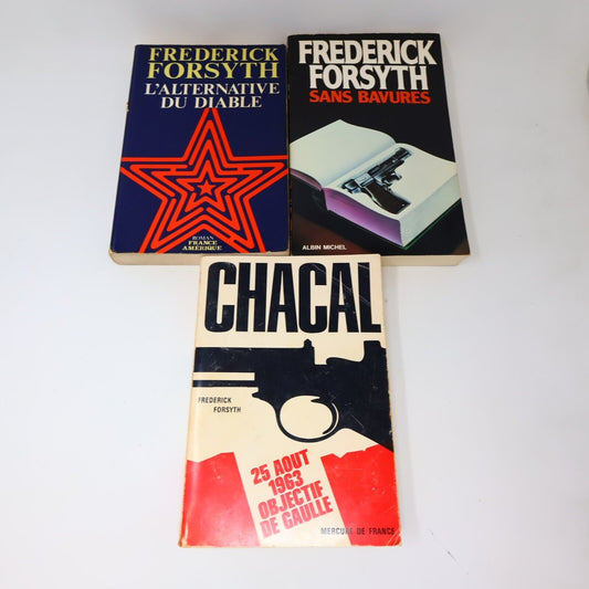 Lot 3 Frederick Forsyth Sans Bavures Chacal L'Alternative du Diable Livres PB