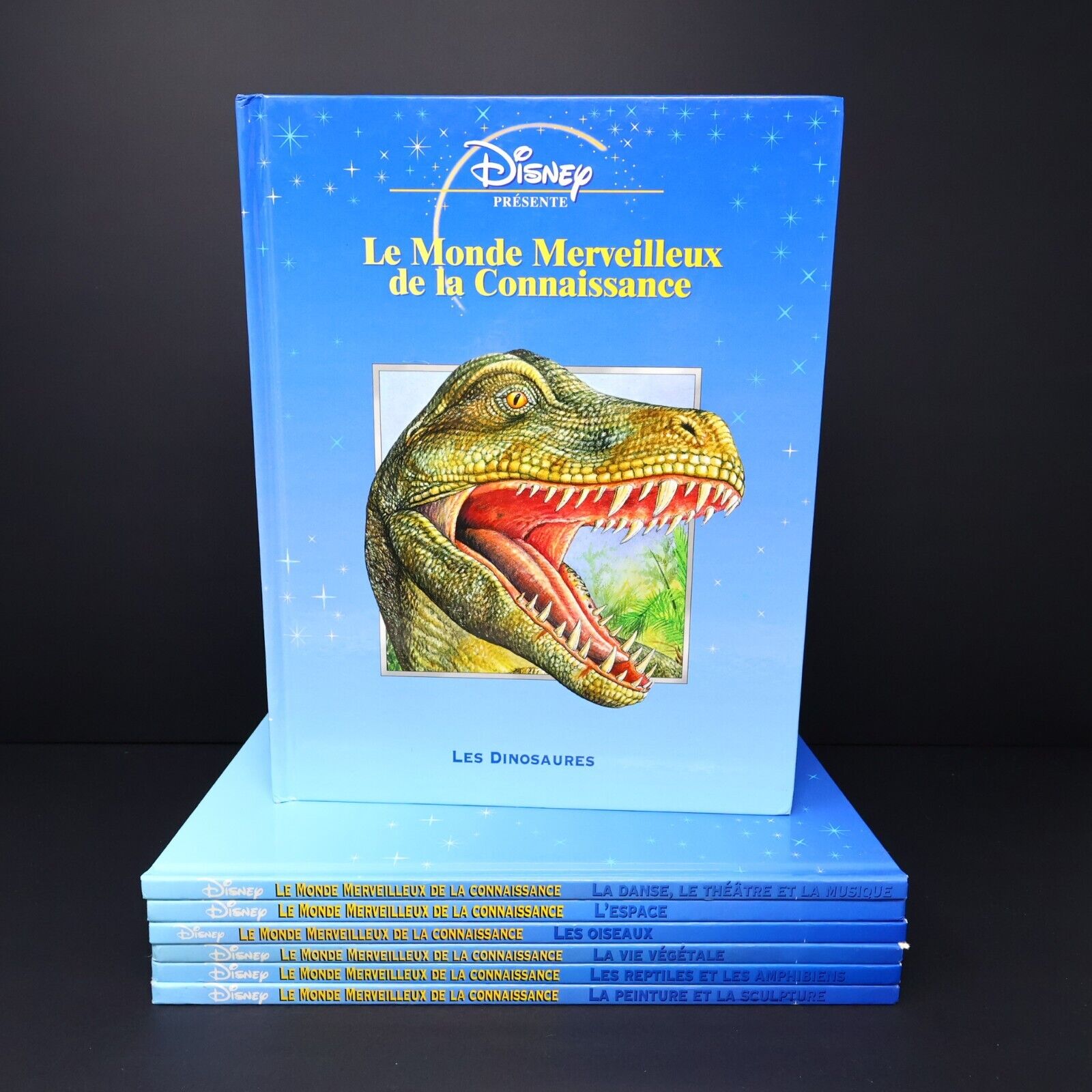 Lot 7 Livres Le Monde Merveilleux de la Connaissance Enfants Disney Français HC