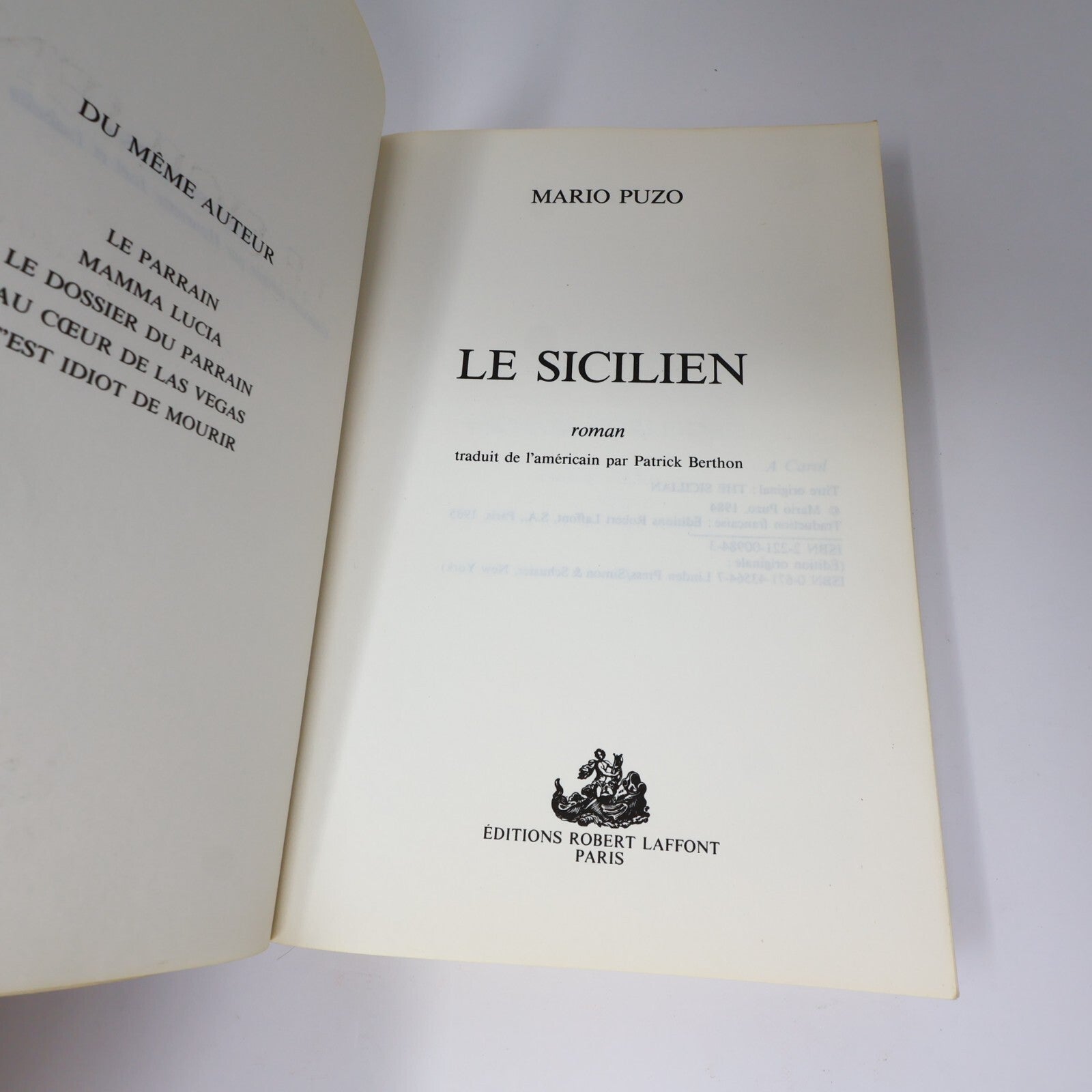 Mario Puzo Lot 3 Livres Le Parrain/Sicilien/C'est Idiot de Mourir Thriller PB