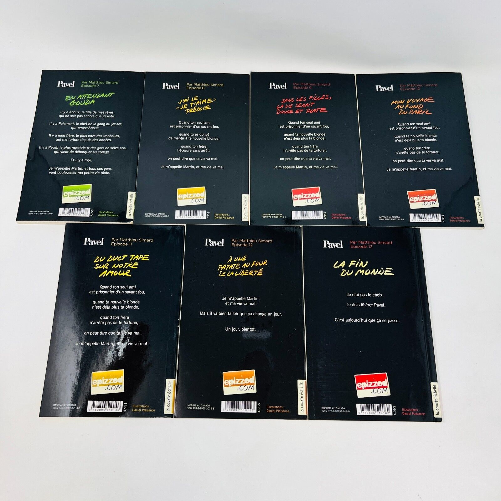 Pavel Épisodes 7 à 13 de Matthieu Simard Lot de Livres Epizzod La Courte Échelle