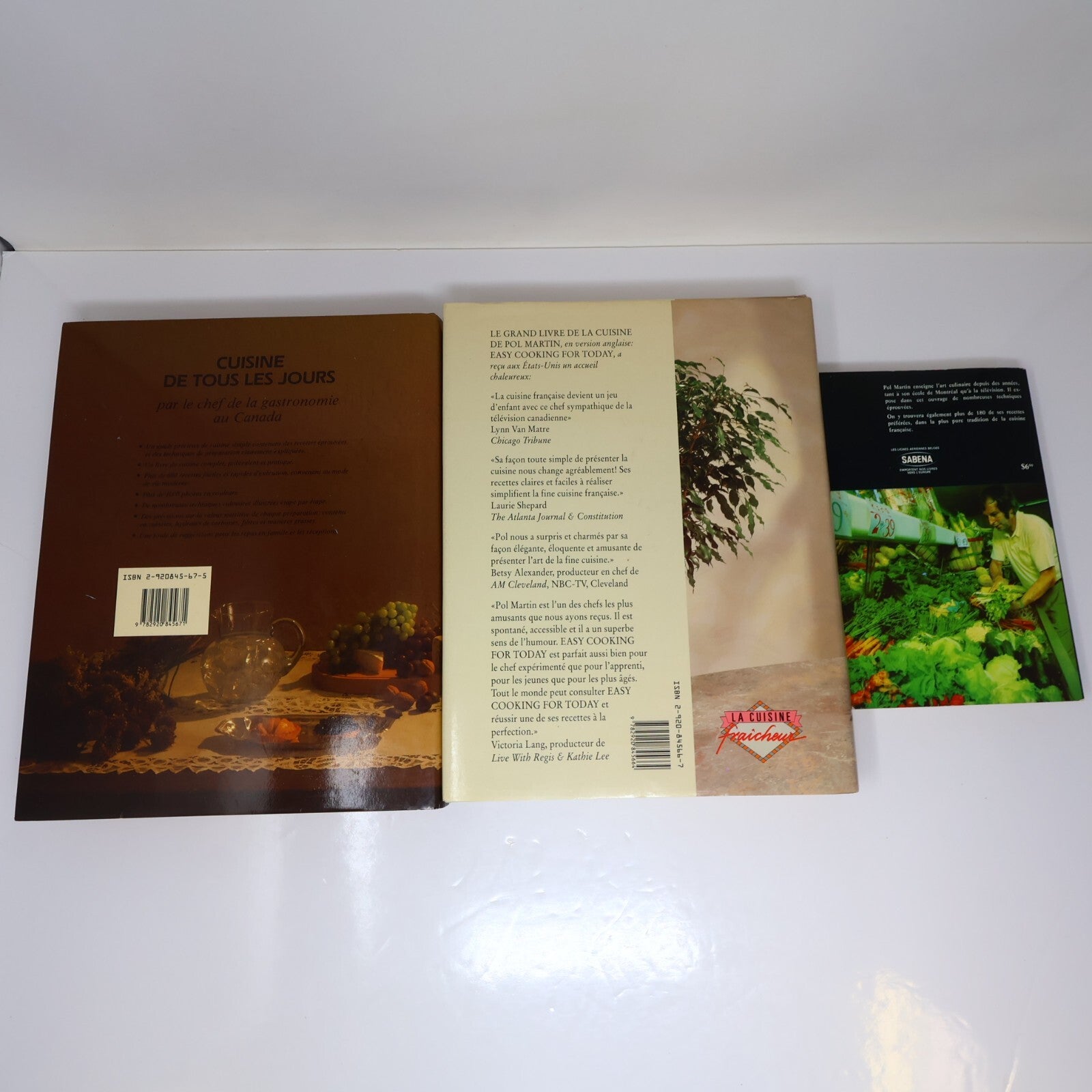 Pol Martin Lot 3 Livres D'un Délice à l'Autre/Cuisine de Tous les Jours Recettes