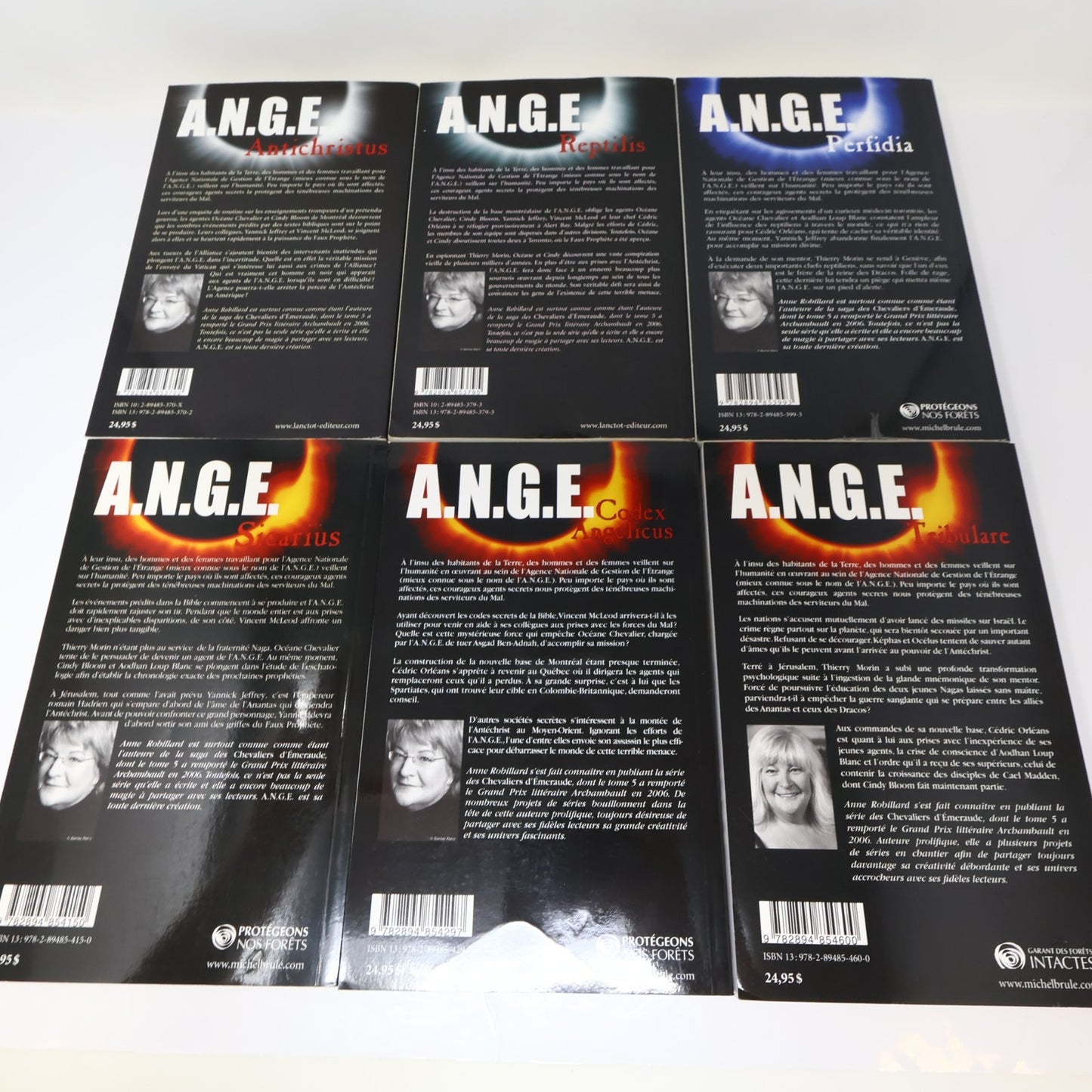A.N.G.E. #1-10 Ange Série Complète Lot 10 Livres Anne Robillard Antichristus PB