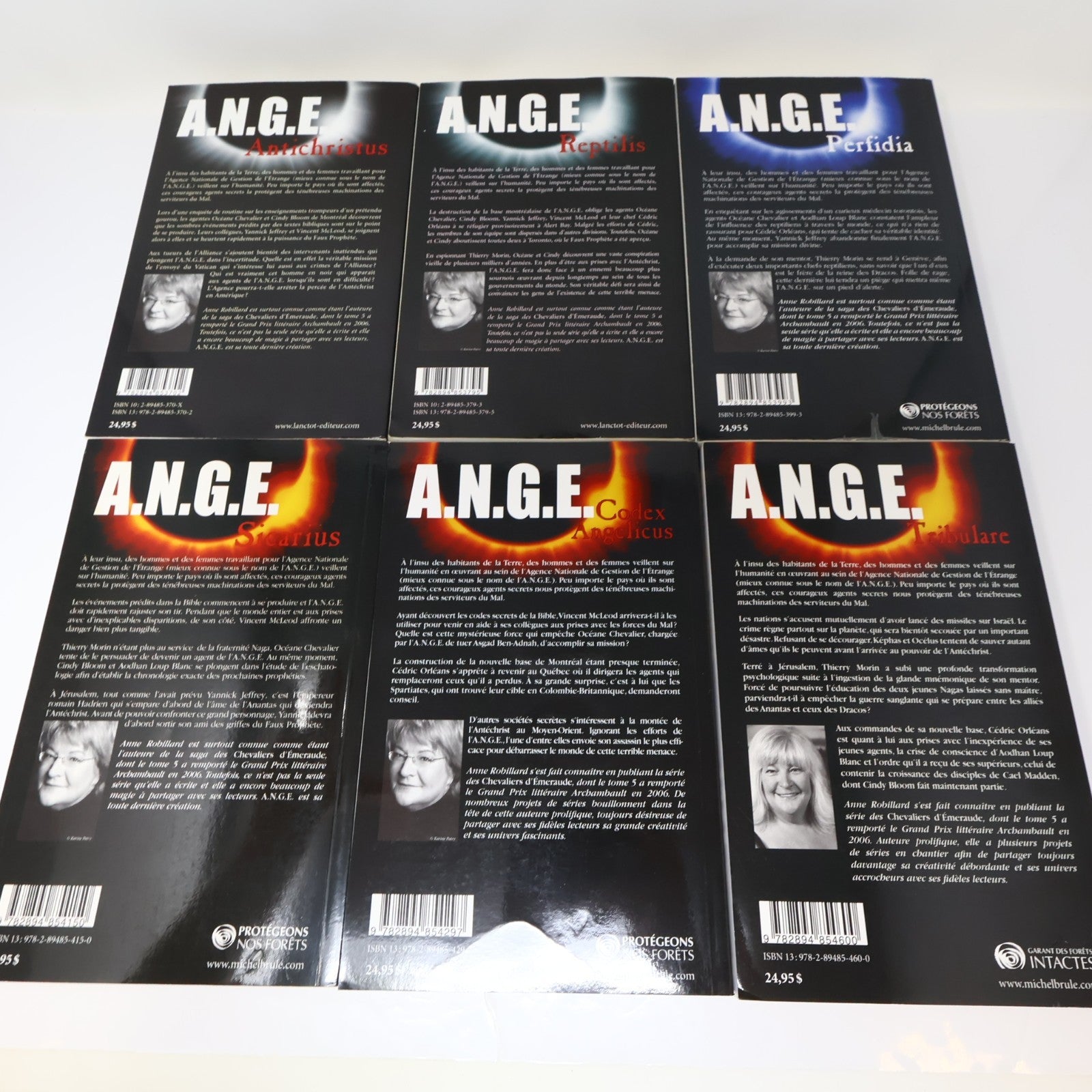 A.N.G.E. #1-10 Ange Série Complète Lot 10 Livres Anne Robillard Antichristus PB