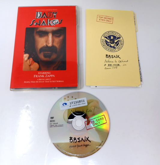 Baby Snakes DVD Frank Zappa NTSC 2003 Tested With Inserts - Missing Glasses 4:3