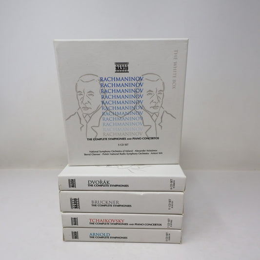 Naxos The Complete Symphonies 5 Box CD Lot Rachmaninov/Dvorak/Tchaikovsky/Arnold