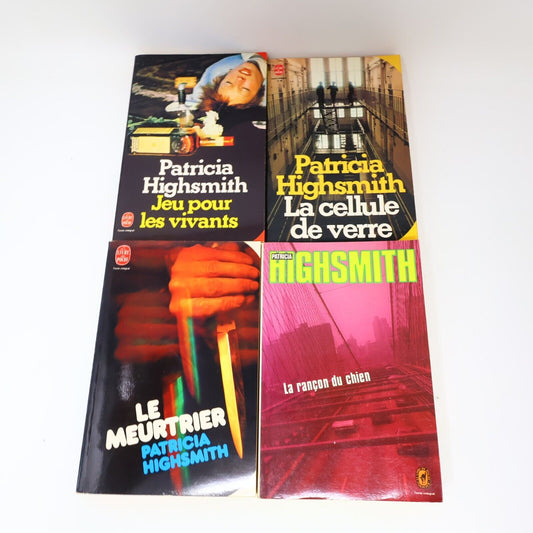 Lot 4 Patricia Highsmith Jeu pour les Vivants Cellule Verte Meurtrier Livres 70s