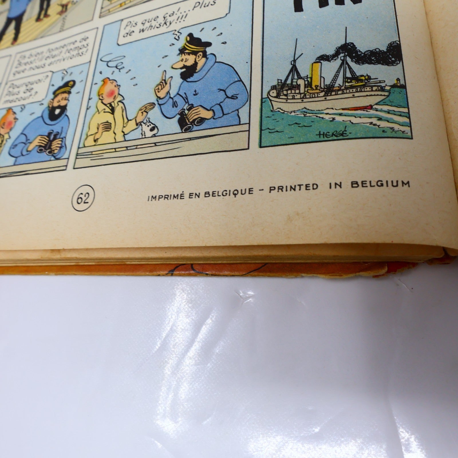 Tintin L'Étoile Mystérieuse Hergé Casterman 1954 HC B9 Belgique Français/French