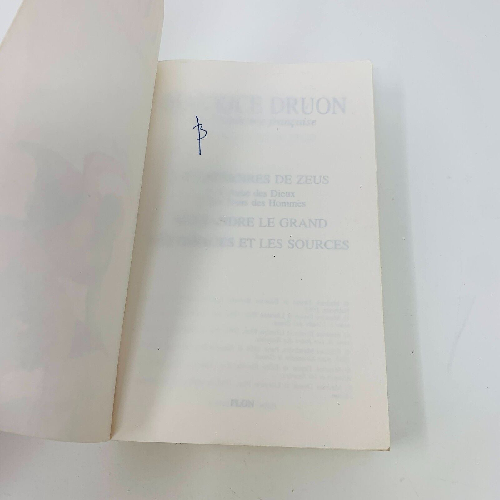 1999 Romans Mythologiques Volumes Plon Omnibus Maurice Druon Alexandre Le Grand