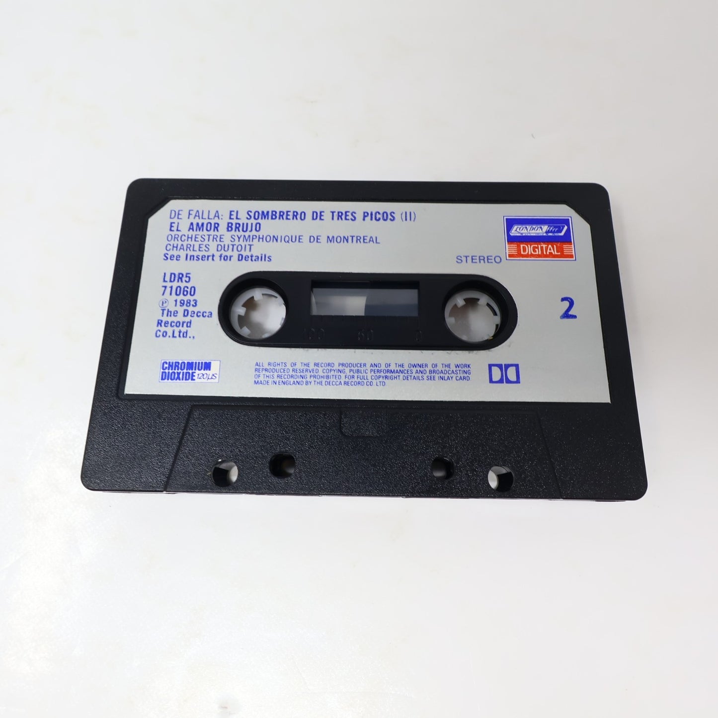 Manuel De Falla Cassette The Three Cornered Hat/Le Tricorne OSM Charles Dutoit