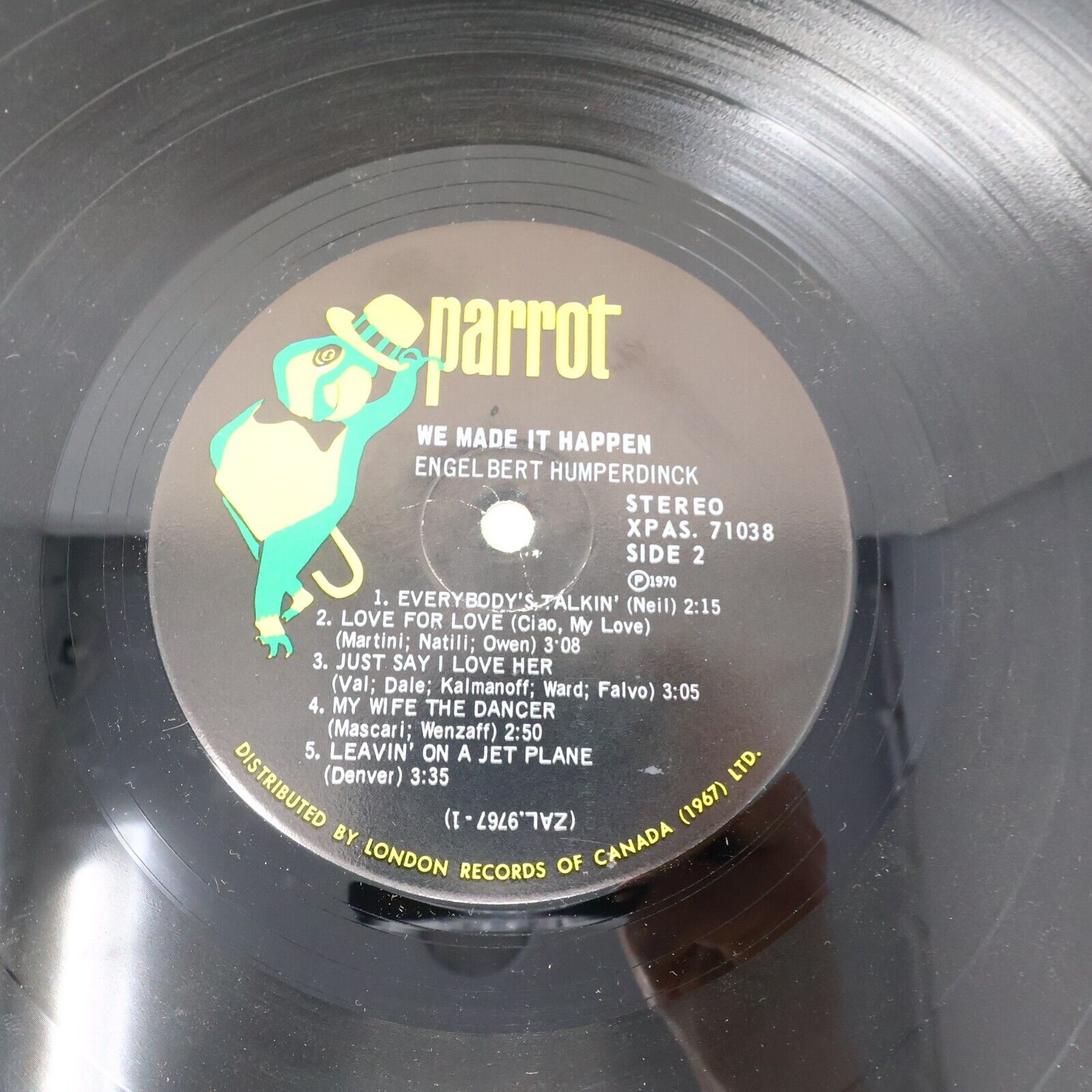 Engelbert Humperdinck We Made It Happen LP Record Vinyl XPAS 71038 Canada Parrot
