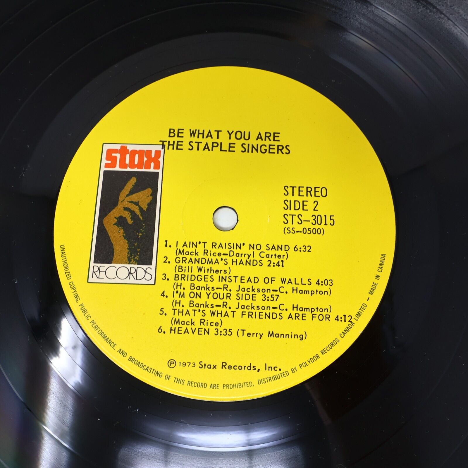The Staple Singers Be What You Are LP Record Vinyl 1973 Canada Stax STS-3015 70s