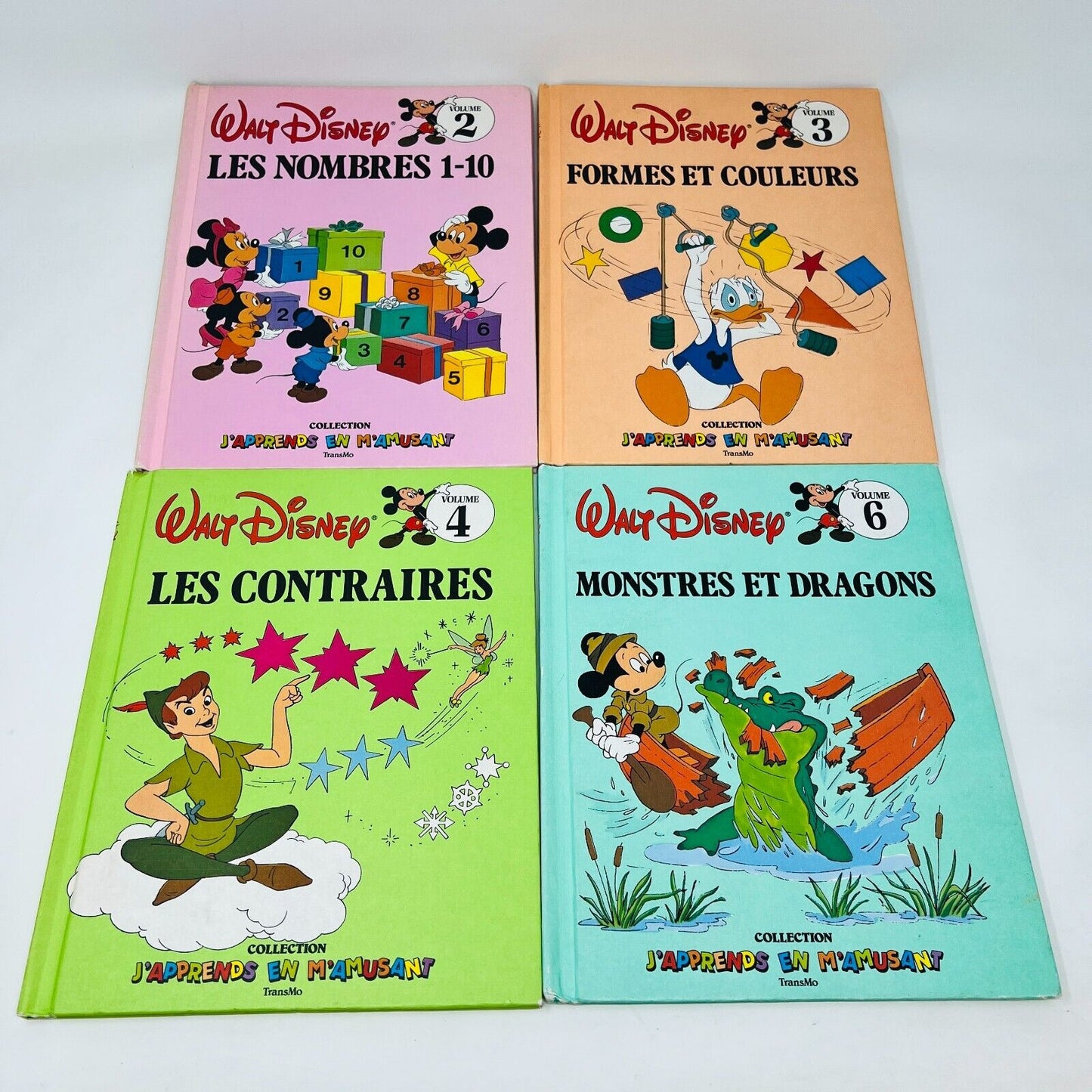 8x J'Apprends en m'Amusant Walt Disney Livres Français/French Children Lot 80s