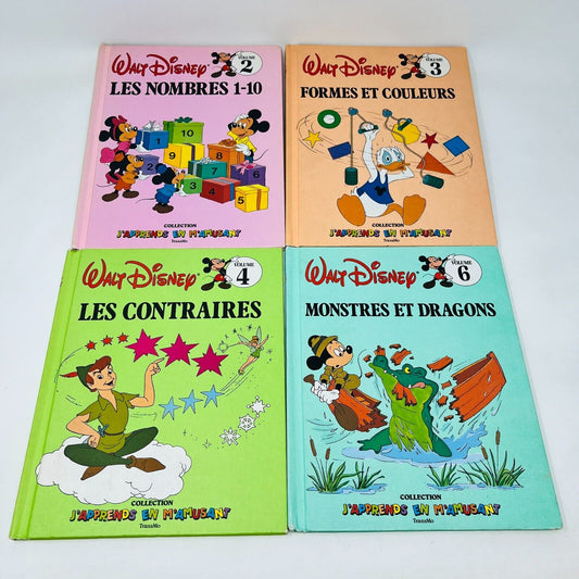 8x J'Apprends en m'Amusant Walt Disney Livres Français/French Children Lot 80s