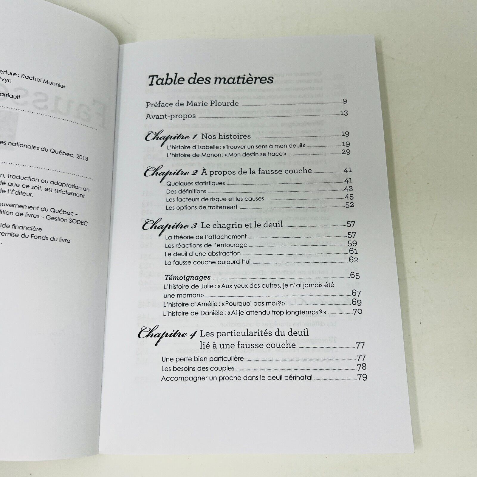 2013 Fausse Couche Vrai Deuil Clément/Cyr Psychologie Conseils Français Livre PB