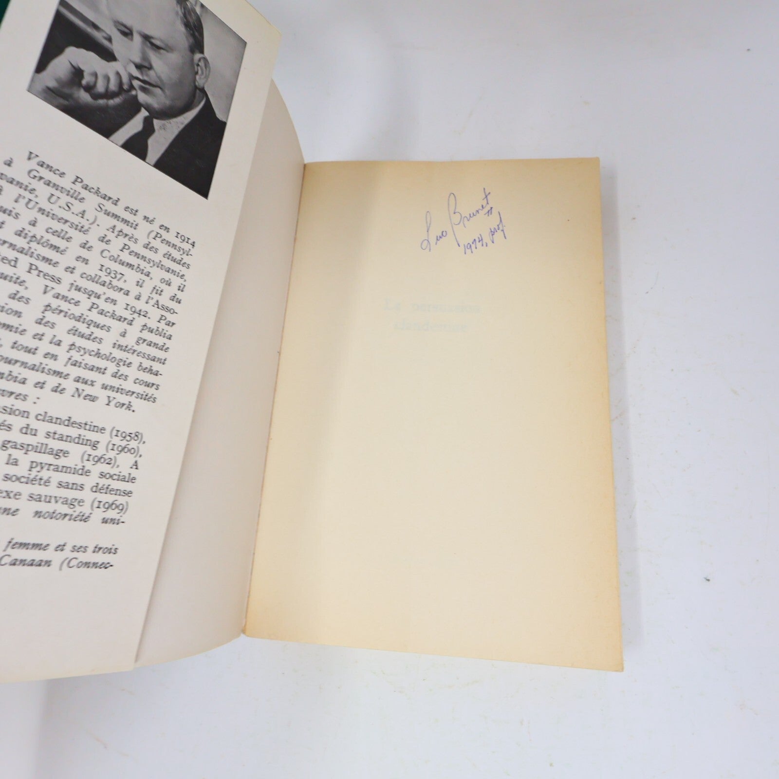 1976 La Persuasion Clandestine Vance Packard Calmann-Lévy Marketing Affaires 70s