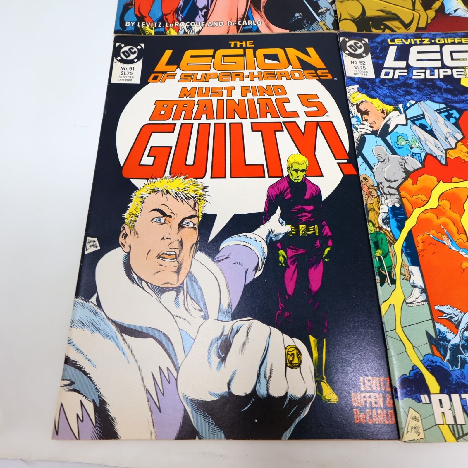 Lot 10 Comics Legion of Super-Heroes #42, 47-48, 51-56, 58 DC Levitz 1980s