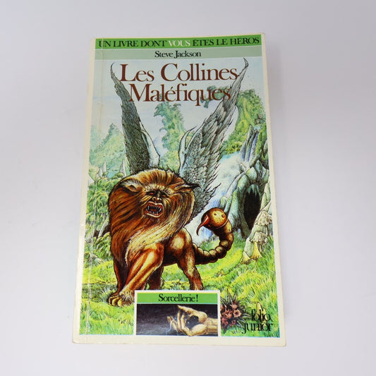 1985 les Collines Maléfiques Sorcellerie! #1 de Steve Jackson LDVELH Paperback