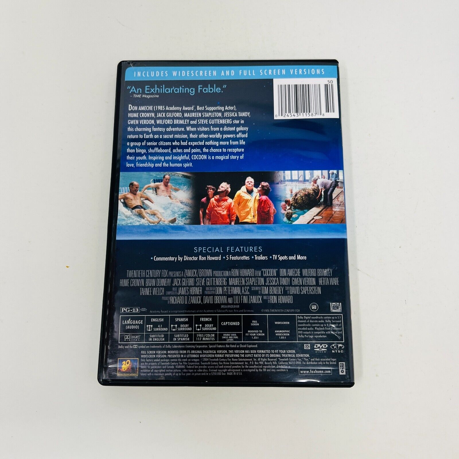 Cocoon DVD Pal Region 2 Tested Movie 2002 Twentieth Century Fox in English Only