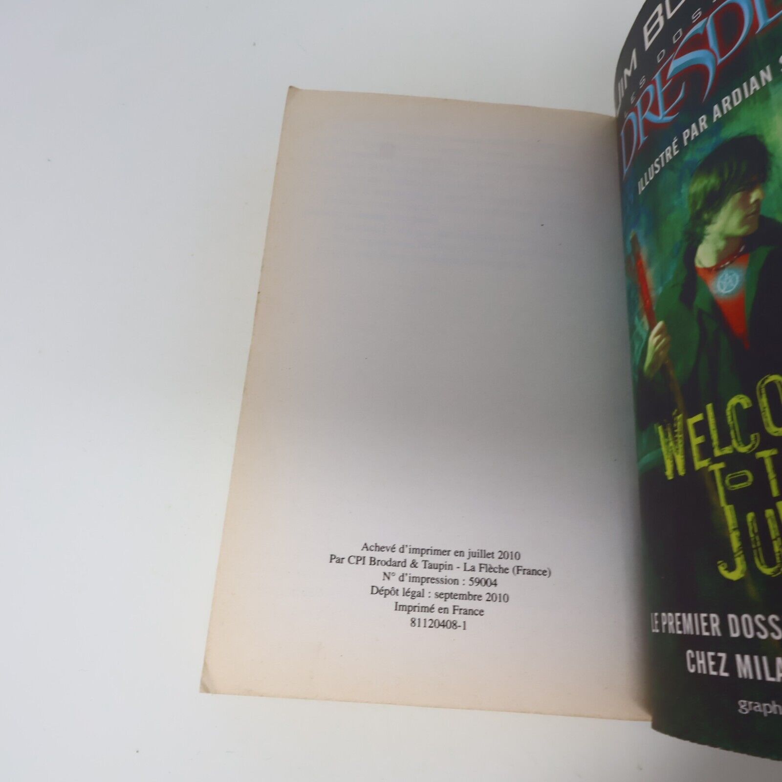 2010 Les Dossiers Dresden #5 Suaire Froid de Jim Butcher Milady Français Livre