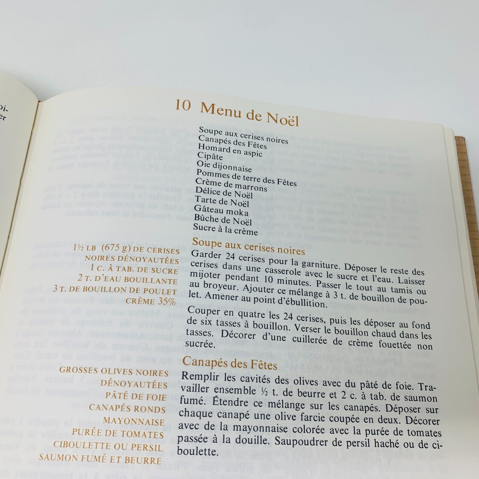 1973 La Cuisine de Monique Chevrier Mirabel Livre Recettes en Français Cookbook