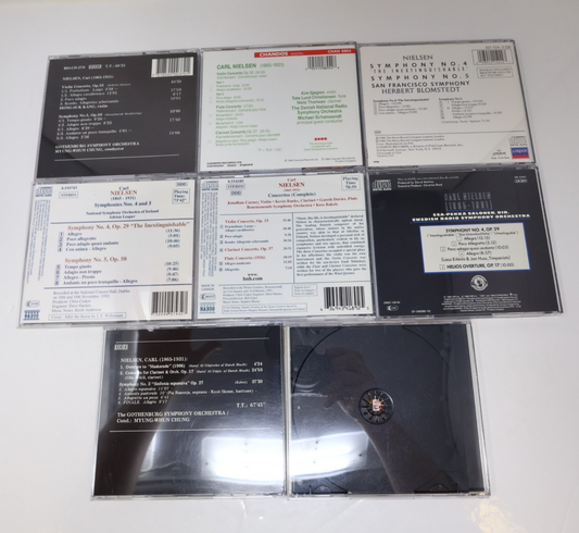 Carl Nielsen 8 CD Lot Symphony 2-3-4-5/Concertos Salonen/Chung/Leaper/Blomstedt