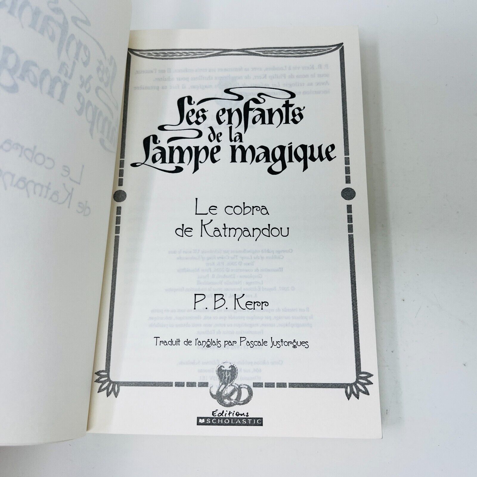 Les Enfants de la Lampe Magique #3 Le Roi Cobra de Katmandou de PB Kerr Français